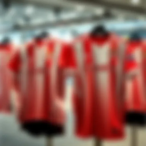 A vibrant display of Galatasaray jerseys.