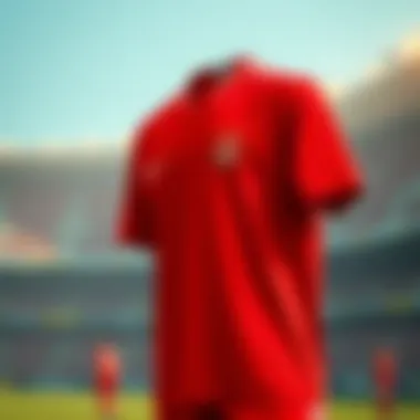 The vibrant red color of Galatasaray's iconic jersey