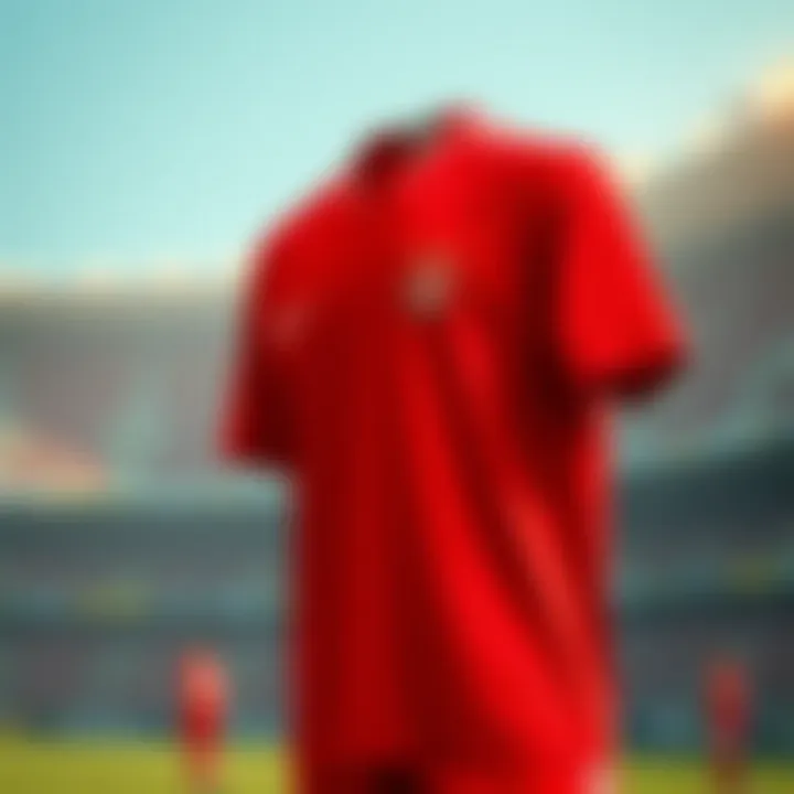 The vibrant red color of Galatasaray's iconic jersey