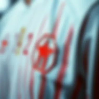 Close-up view of the fabric technology used in Galatasaray uniforms