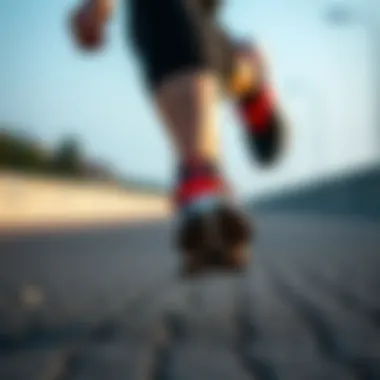 Athlete in Action with Galaxar Running Shoes Athlete wearing Galaxar shoes in action during a run