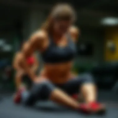 Dynamic core workout showcasing various exercises