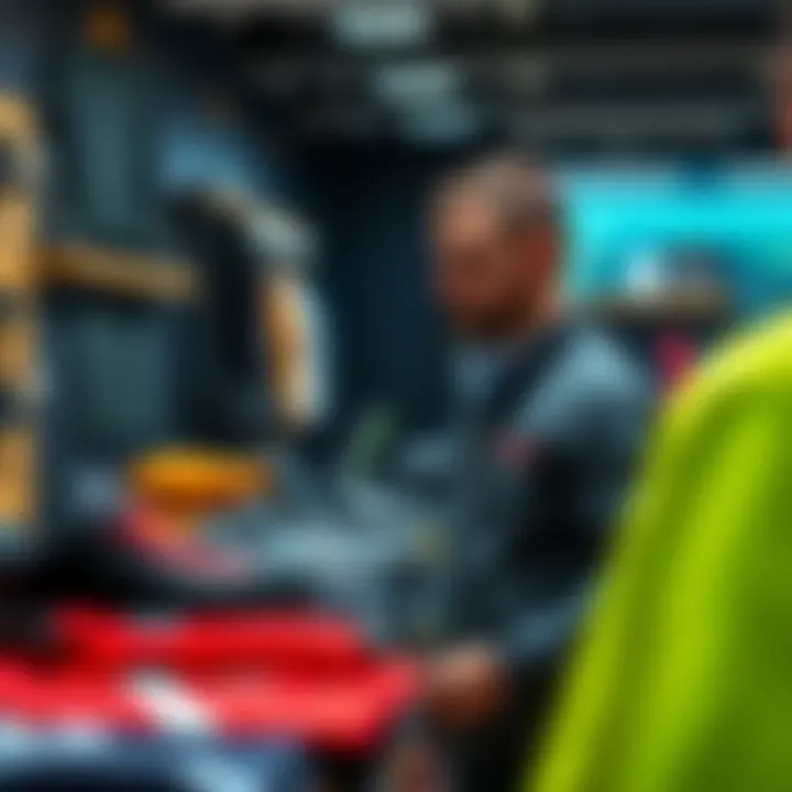 Customer exploring Hammer Jack products in a retail setting