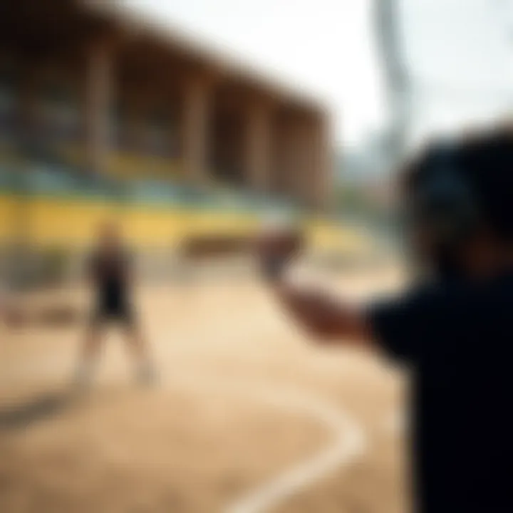 Training session focusing on hammer throw techniques