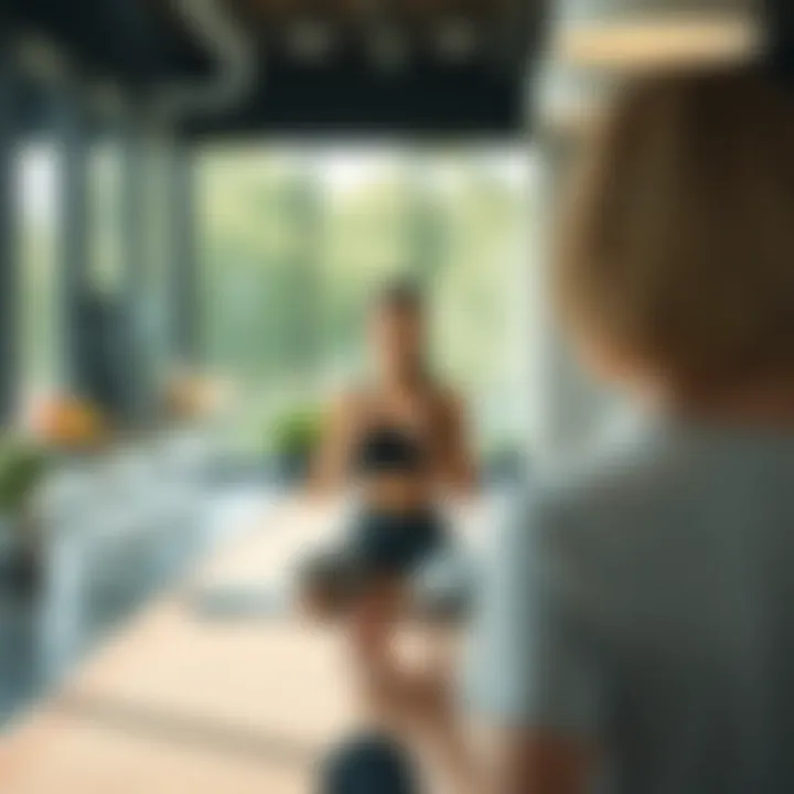 A serene environment depicting mindfulness practices, illustrating the psychological aspects of dieting