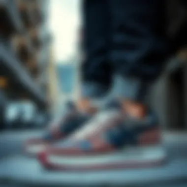 Fashion-forward styling of Hummel sneakers in urban setting