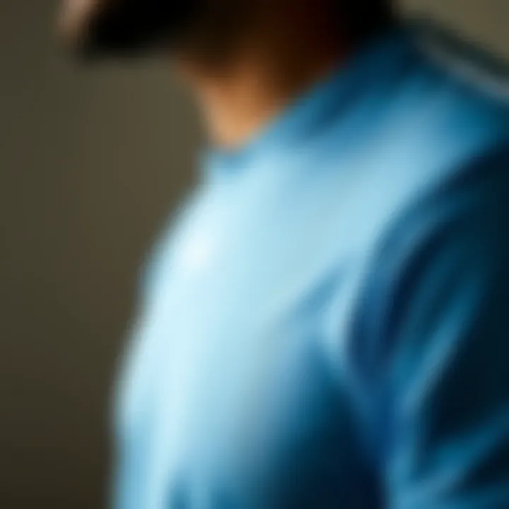 Close-up of Hummel t-shirt fabric demonstrating comfort