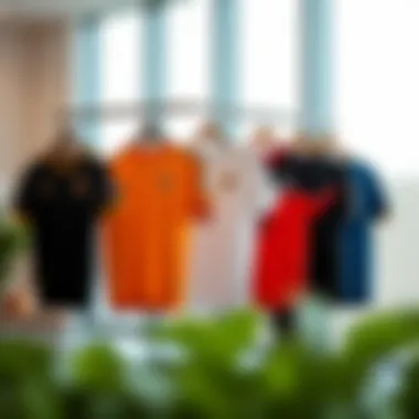 Trendy Hummel t-shirt collection displayed