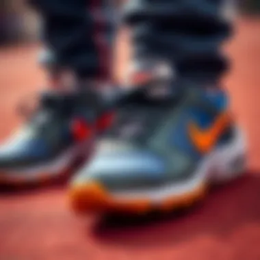 Close-up of innovative features in Nike kids shoes