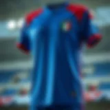 Iconic Italian football jersey showcasing the vibrant blue color