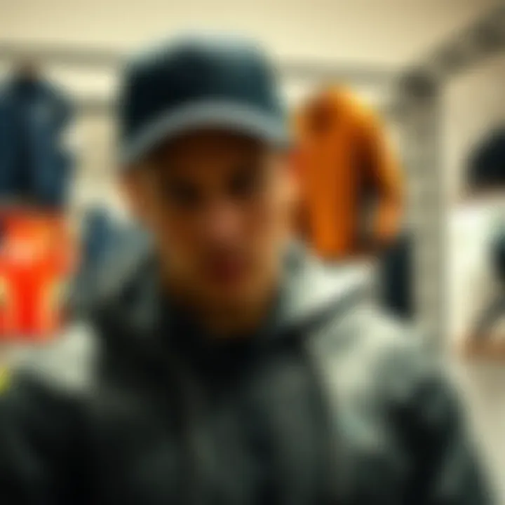 Versatile sports clothing collection display