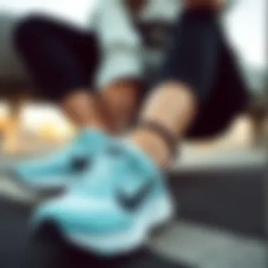 Fashionable outfit styled with Nike athletic shoes