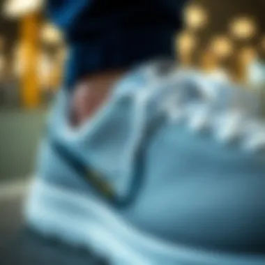 Close-up of Nike footwear technology and materials