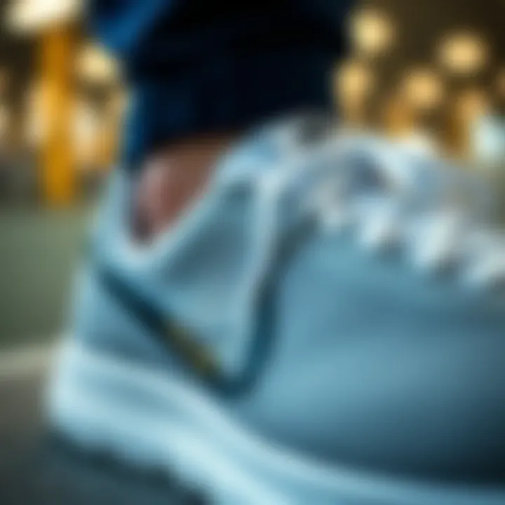 Close-up of Nike footwear technology and materials