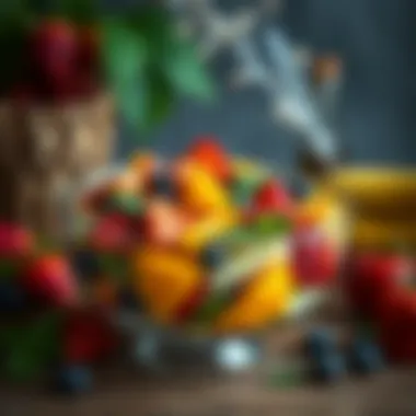 A bowl of colorful fruit salad packed with nutrients