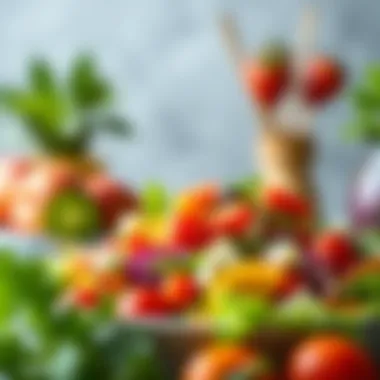 A colorful salad with fresh ingredients