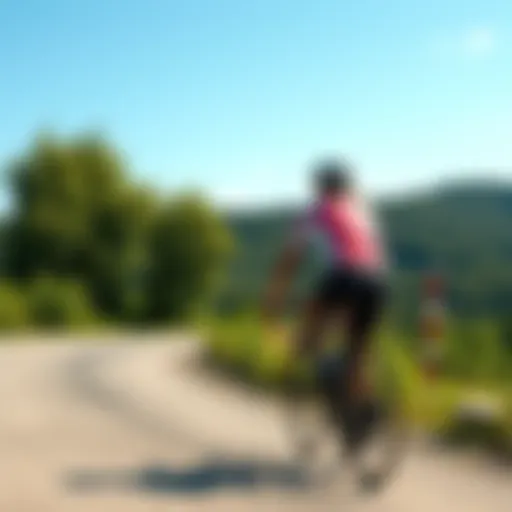 A cyclist enjoying a scenic route