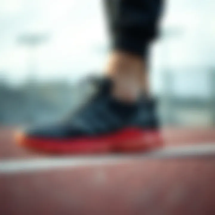 Showcasing the comfort technology in rubber sports footwear