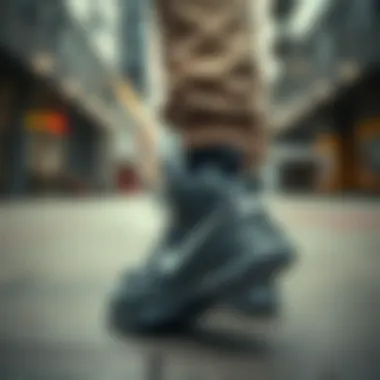 Kevin Durant's shoes in an urban setting