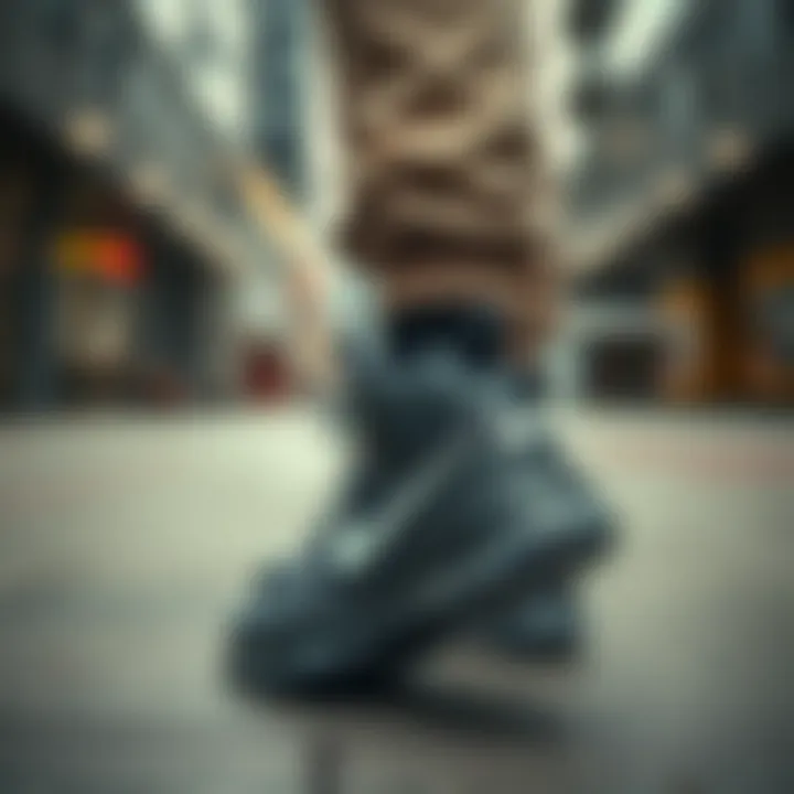 Kevin Durant's shoes in an urban setting