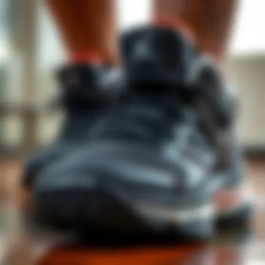 Advanced Technology in Kinetix Basketball Footwear Close-up of advanced technology in Kinetix basketball footwear