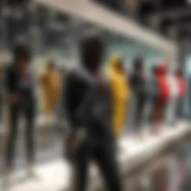 Variety of girls' tracksuit designs on display