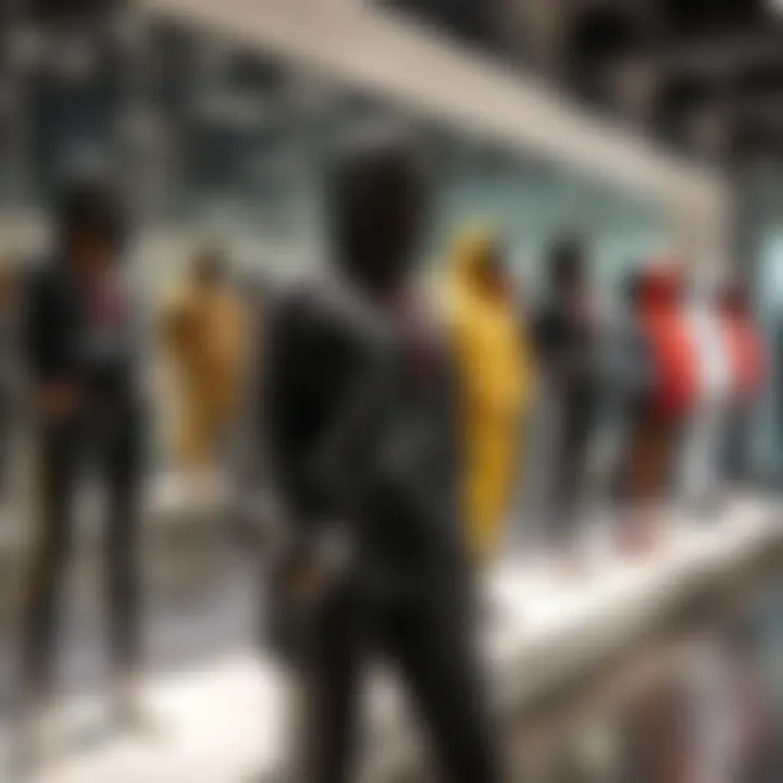 Variety of girls' tracksuit designs on display