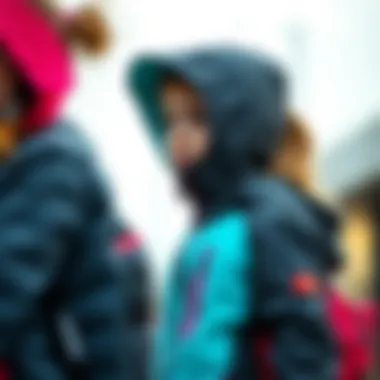 Fashionable design elements in children's outerwear