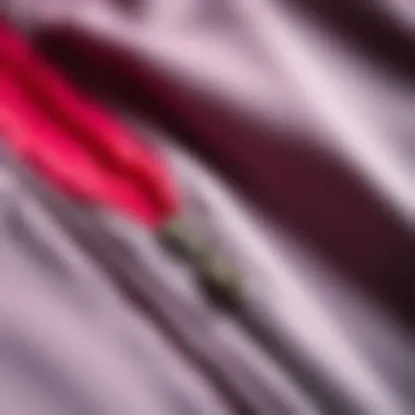 Close-up of jacket material and texture