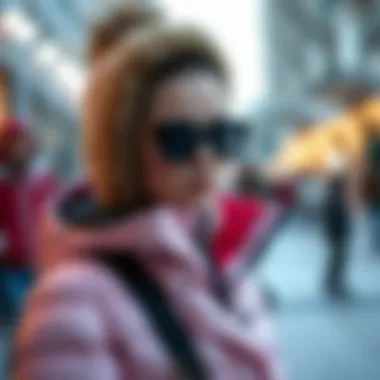 Stylish girl in winter jacket