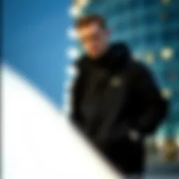 Stylish black jacket showcasing modern design elements