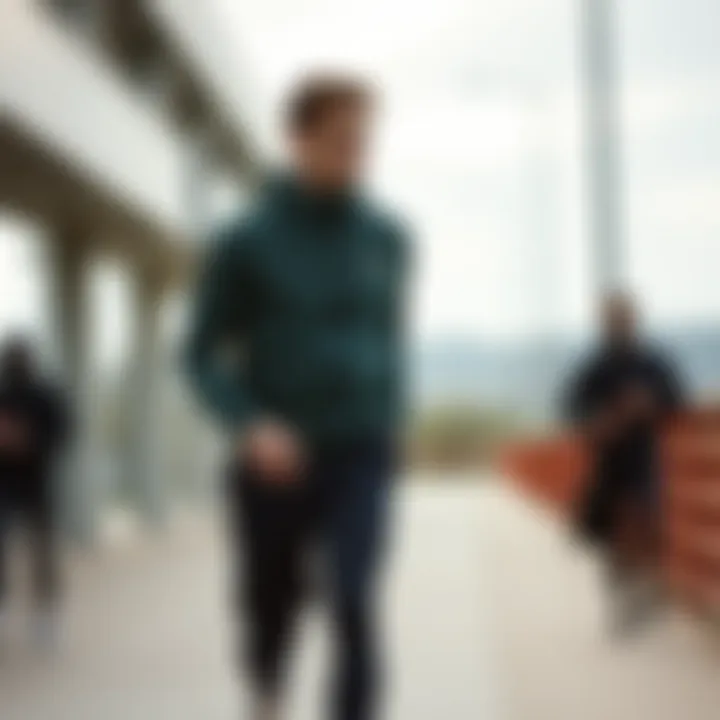 An individual engaging in an outdoor activity while wearing Lacoste Elite Active gear.