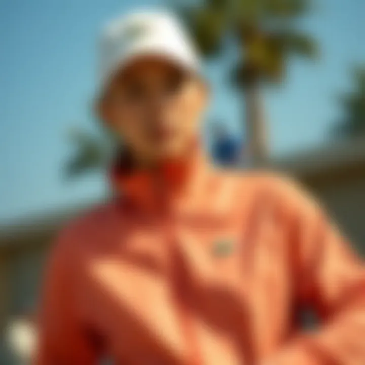 Stylish layout displaying a complete Lacoste Elite Active outfit.