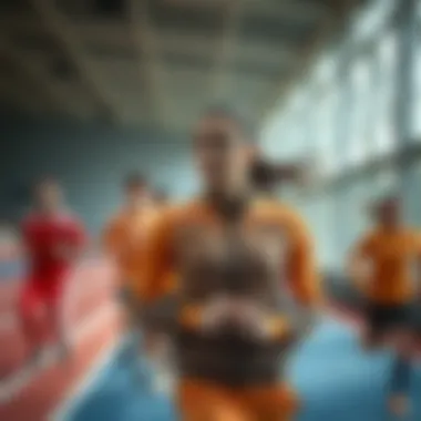 Athletes wearing the latest tracksuit styles