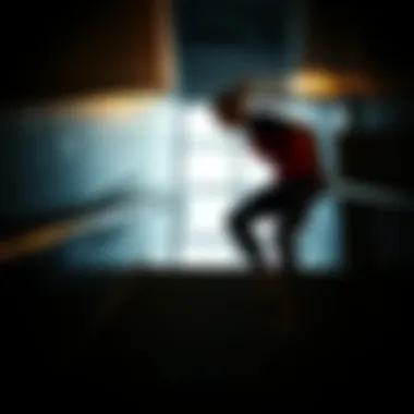 An inspirational moment during stair climbing