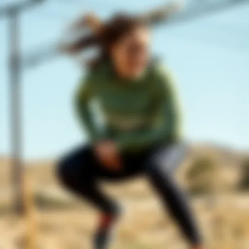 Dynamic athlete showcasing Merrell Capron apparel in an outdoor setting
