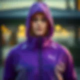 Sporty purple jacket with stylish design