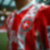 A close-up of the Muşspor jersey showcasing intricate design elements