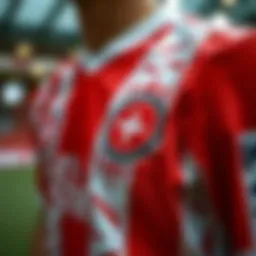 A close-up of the Muşspor jersey showcasing intricate design elements