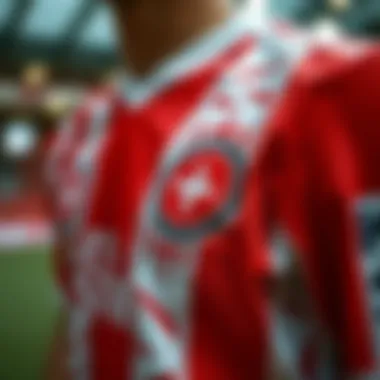 A close-up of the Muşspor jersey showcasing intricate design elements