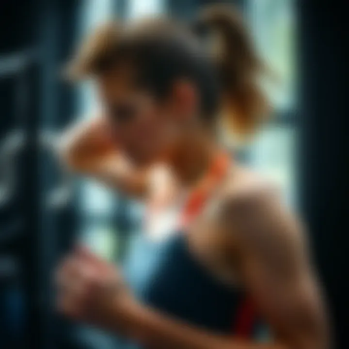 An athlete engaging in a vigorous workout, showcasing the physical impact on heart rate.