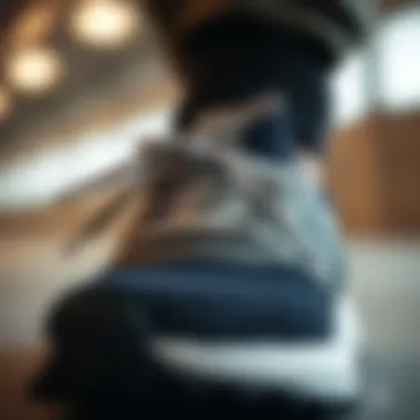 Close-up of Adidas shoe technology features