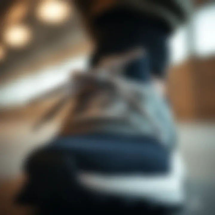 Close-up of Adidas shoe technology features