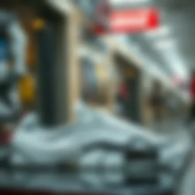 Trendy Adidas sneakers on display