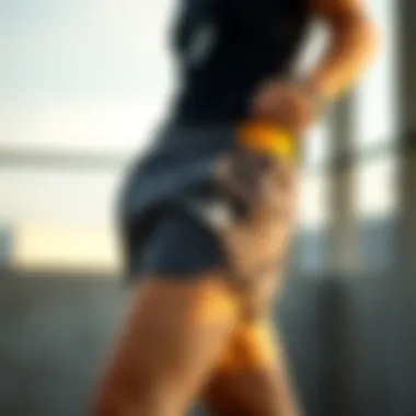 Active woman wearing Nike shorts during workout