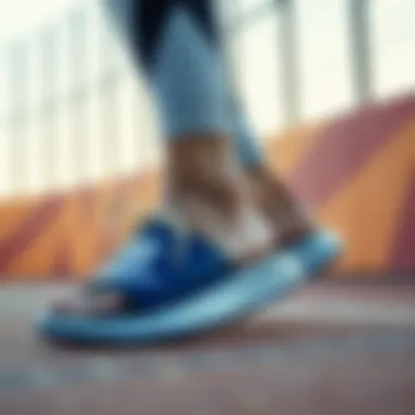 Nike Calm Slides in a sporty setting