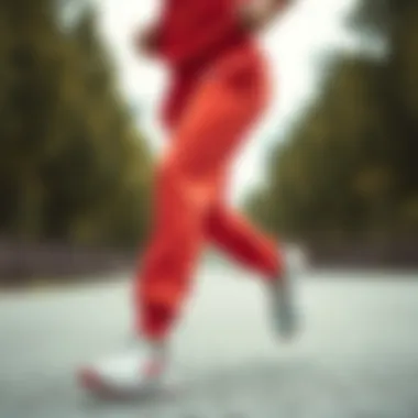 Athlete wearing Nike joggers during a workout