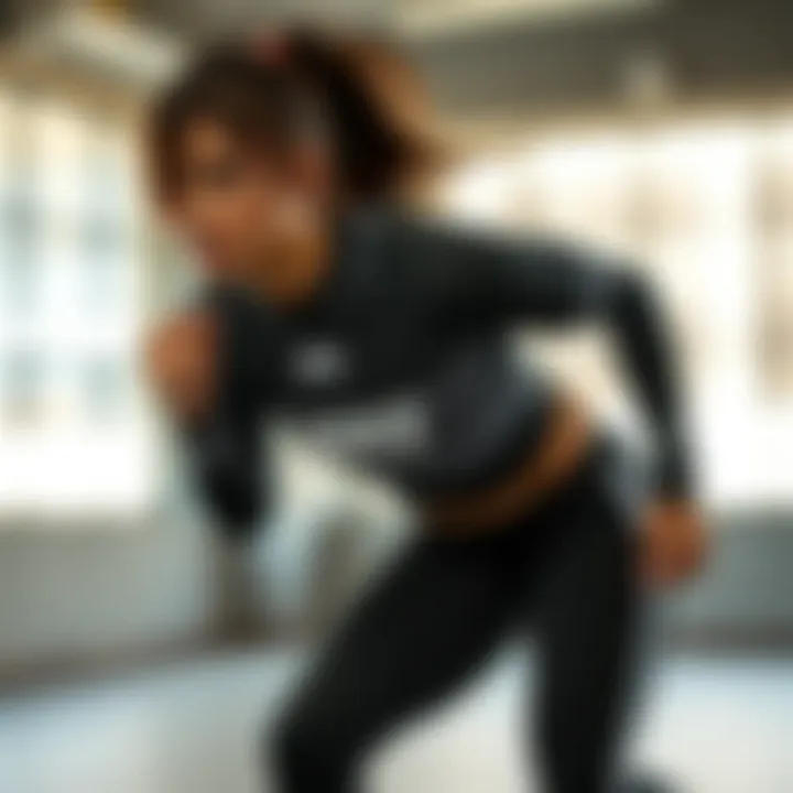 Stylish Nike fitness apparel in action