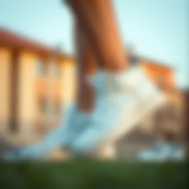 Satisfied user showcasing the comfort and style of Nike Jordan white sneaker