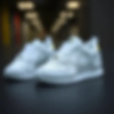 Nike kids' white sports shoes displayed with pricing options